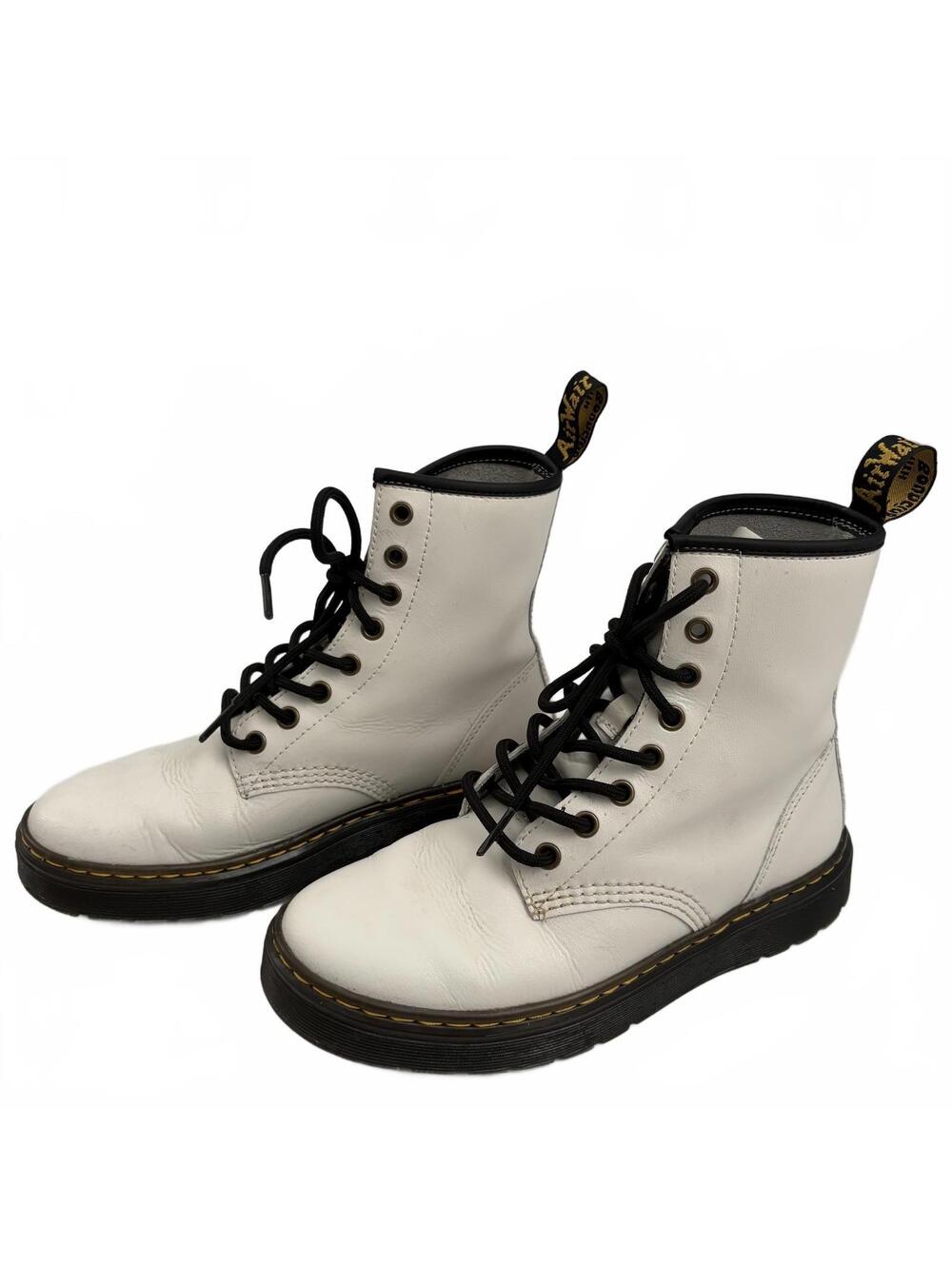 Dr. Martens | White Zavala Lace Up‎ Unisex Boots Womens 7 Mens 6